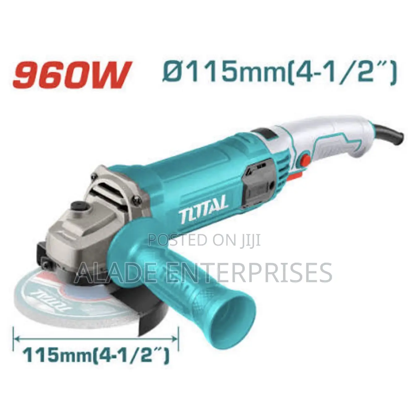Total 4.5"/115mm Angle Grinder 960w