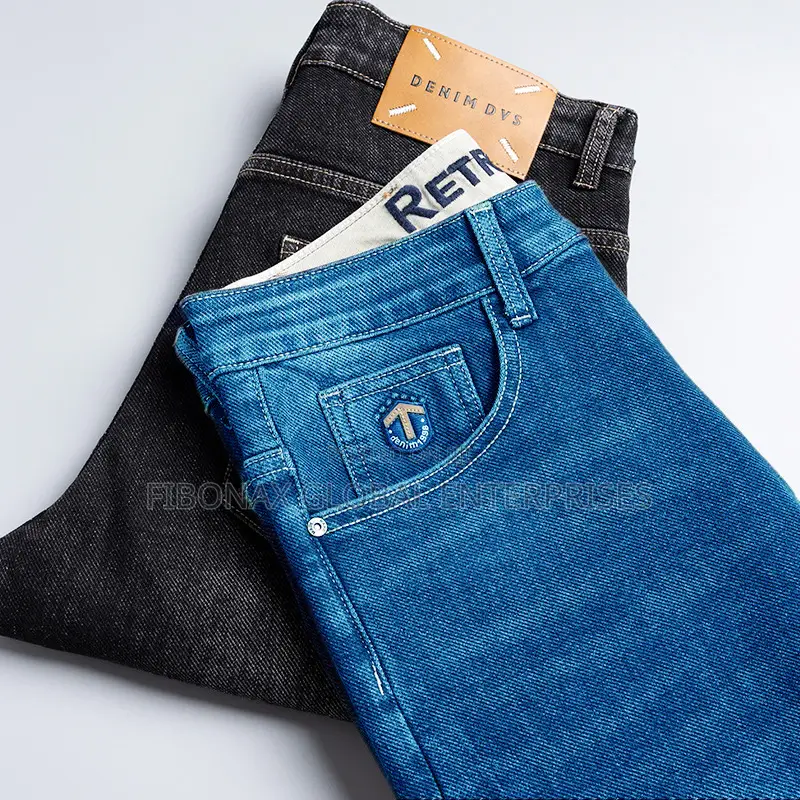 2 in 1 Sky Blue and Black Straight Jean for Men