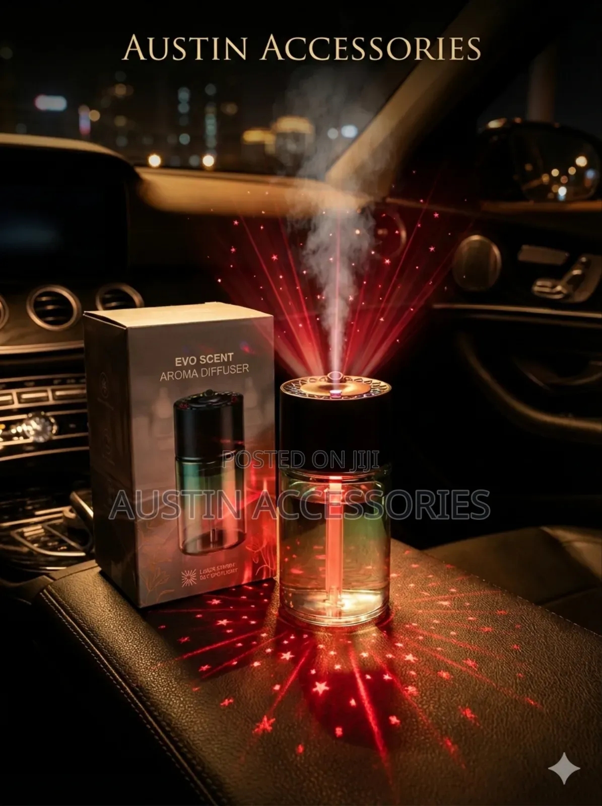 Evo Scent Rechargeable Aroma Diffuser (Comes With Full Oil), for Cars