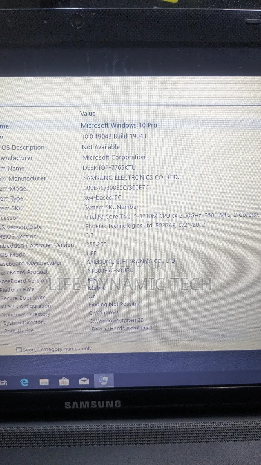 Laptop Samsung 8GB Intel Core I5 HDD 500GB