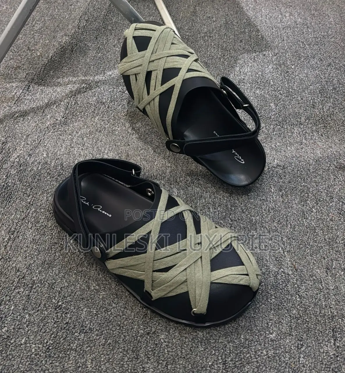 Original Rick Owen Lace Sandals Half Shoe