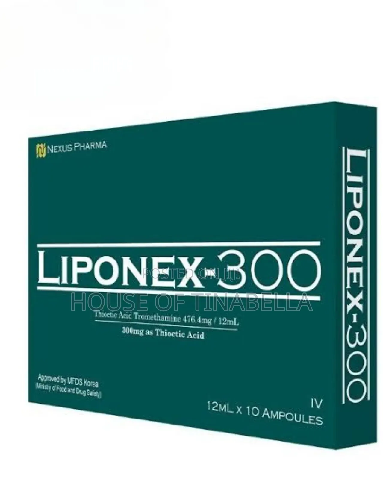 Liponex 300 Thioctic Acid 300mg Injection