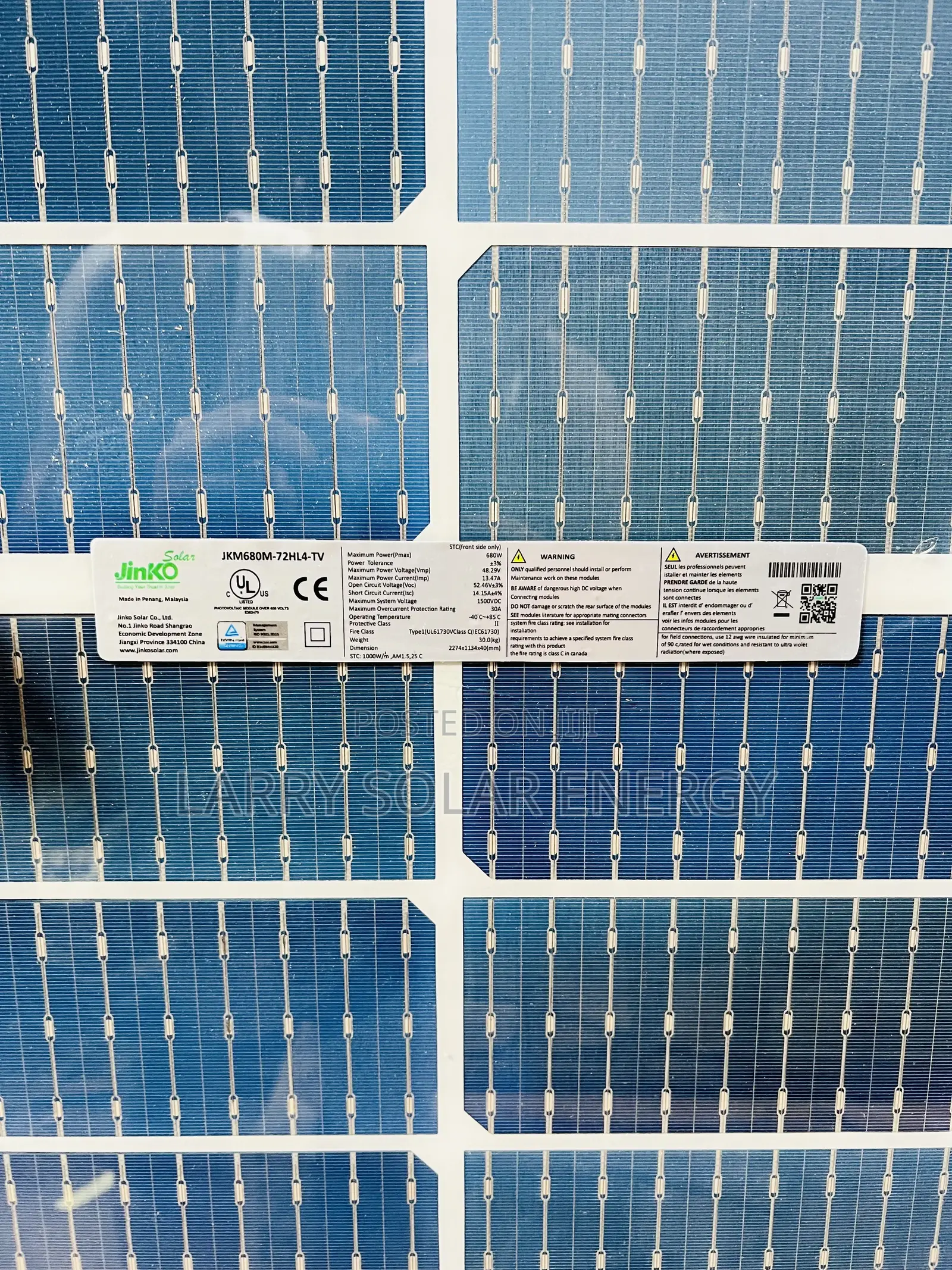 680w Original Jinko Bificia Solar Panel