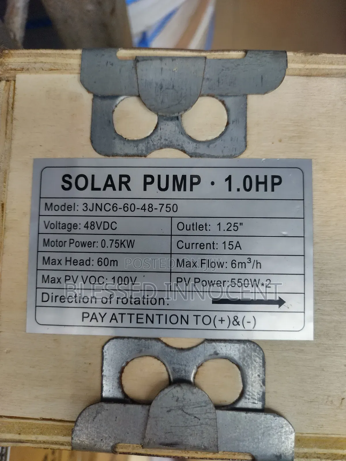 1hp Solar Water Pump (48v Dc) – Borehole Irrigation Pump