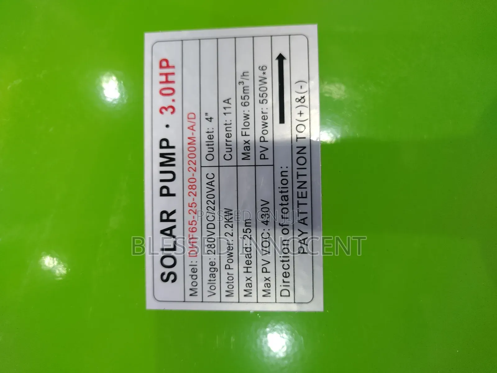3hp Solar Water Pump for Irrigation Borehole 4inch Outlet Highpressure