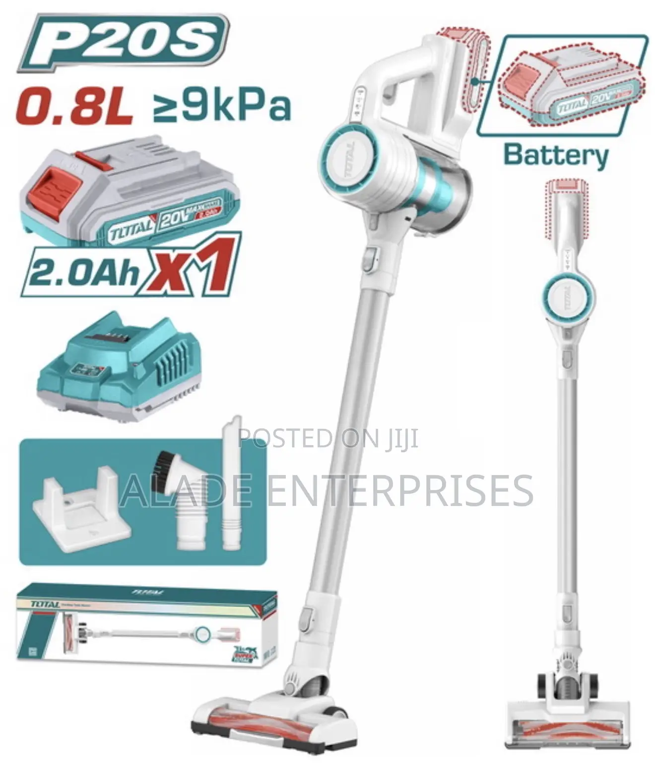 Total Cordless Vacuum Cleaner 20v With Battery And Charger