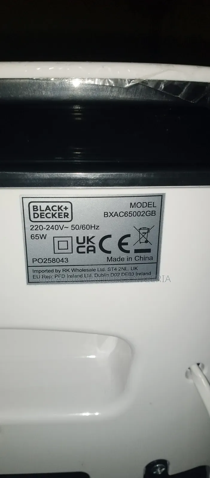 Air Cooler Black and Decker 2 in 1digital,7lrts,With Ice Pack,Remote.