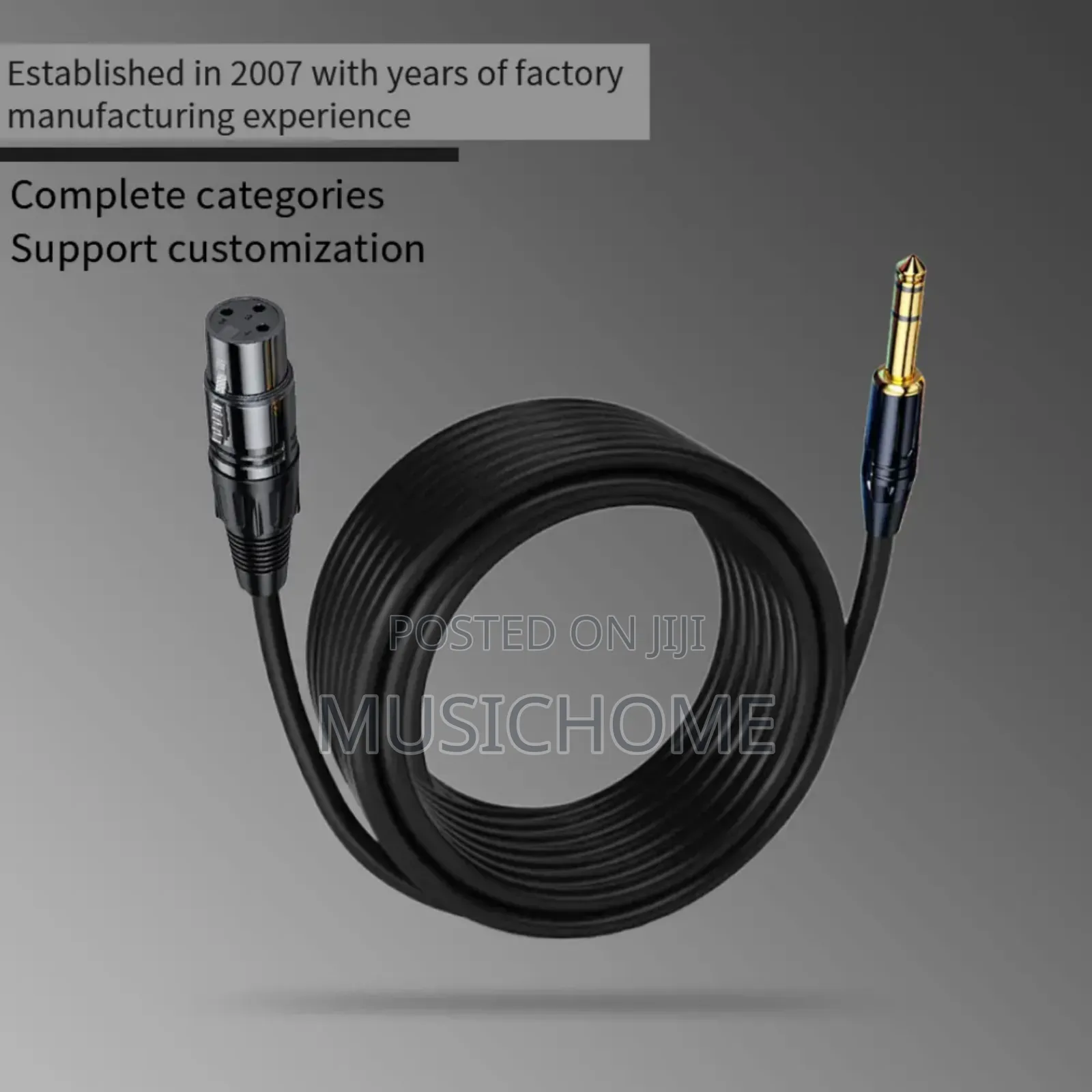 10m Balanced Cable Xlr To 1/4 Trs Audio Cable