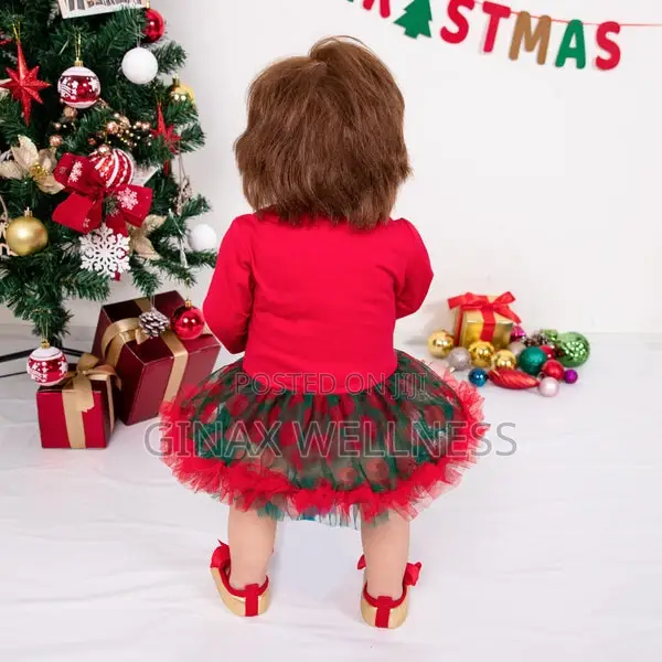 "2-Piece "My 1st Christmas" Outfit Set for Girls With Long Sleeve