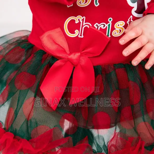 "2-Piece "My 1st Christmas" Outfit Set for Girls With Long Sleeve