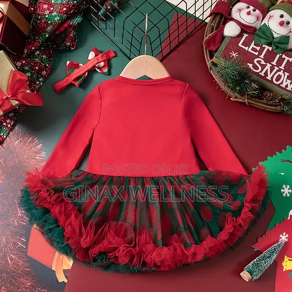 "2-Piece "My 1st Christmas" Outfit Set for Girls With Long Sleeve