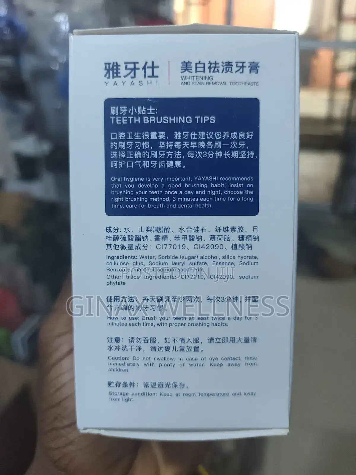 Yayashi Whitening and Stain Removal Toothpaste With Enzyme Factor+