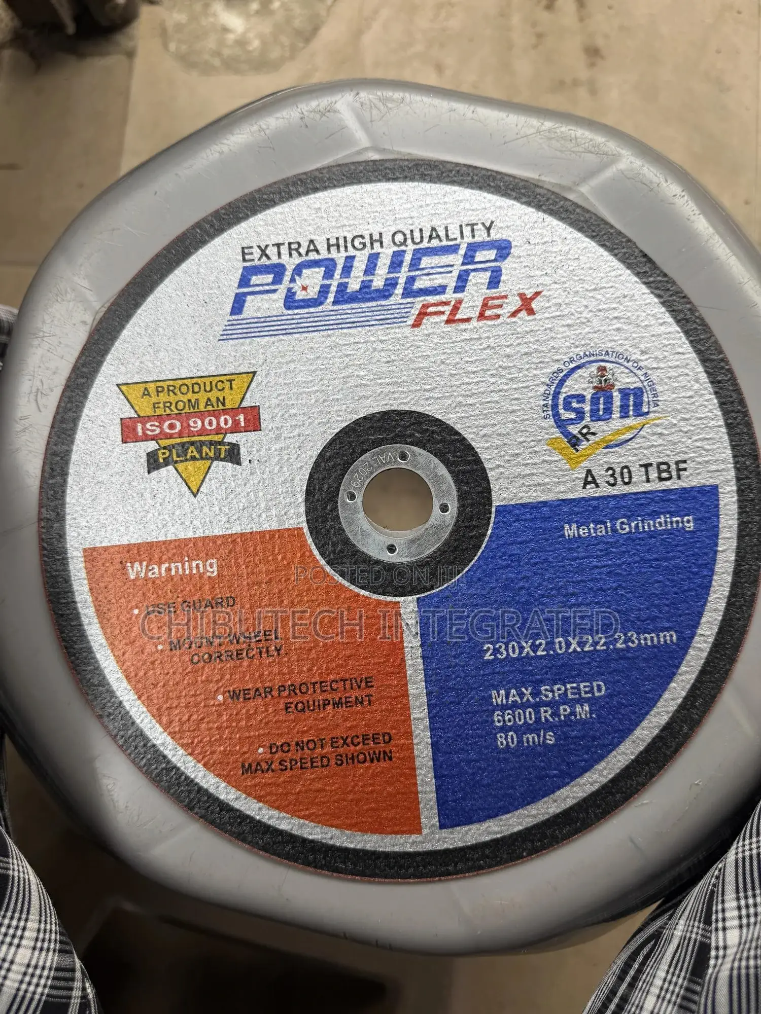 Powerflex 9-Inch Metal Cutting Disc.