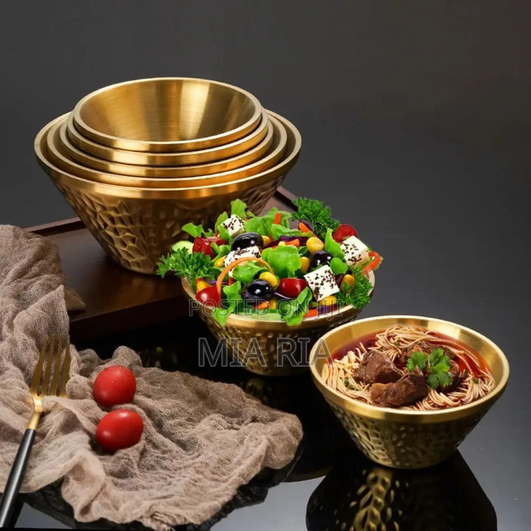 304 Quality Stainless Steel Hammered Double Wall Insulated Bowl