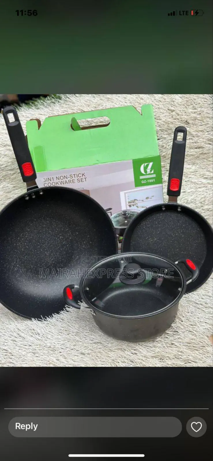 3pcs/Set Quality Non-Stick Cookware Set HMK