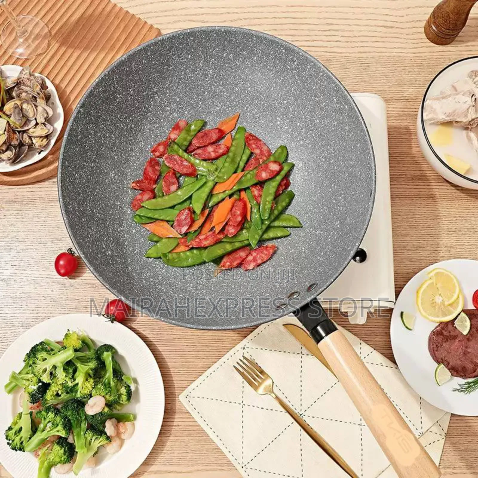 Thickened Non-Stick Wok Pan (32cm) HMK