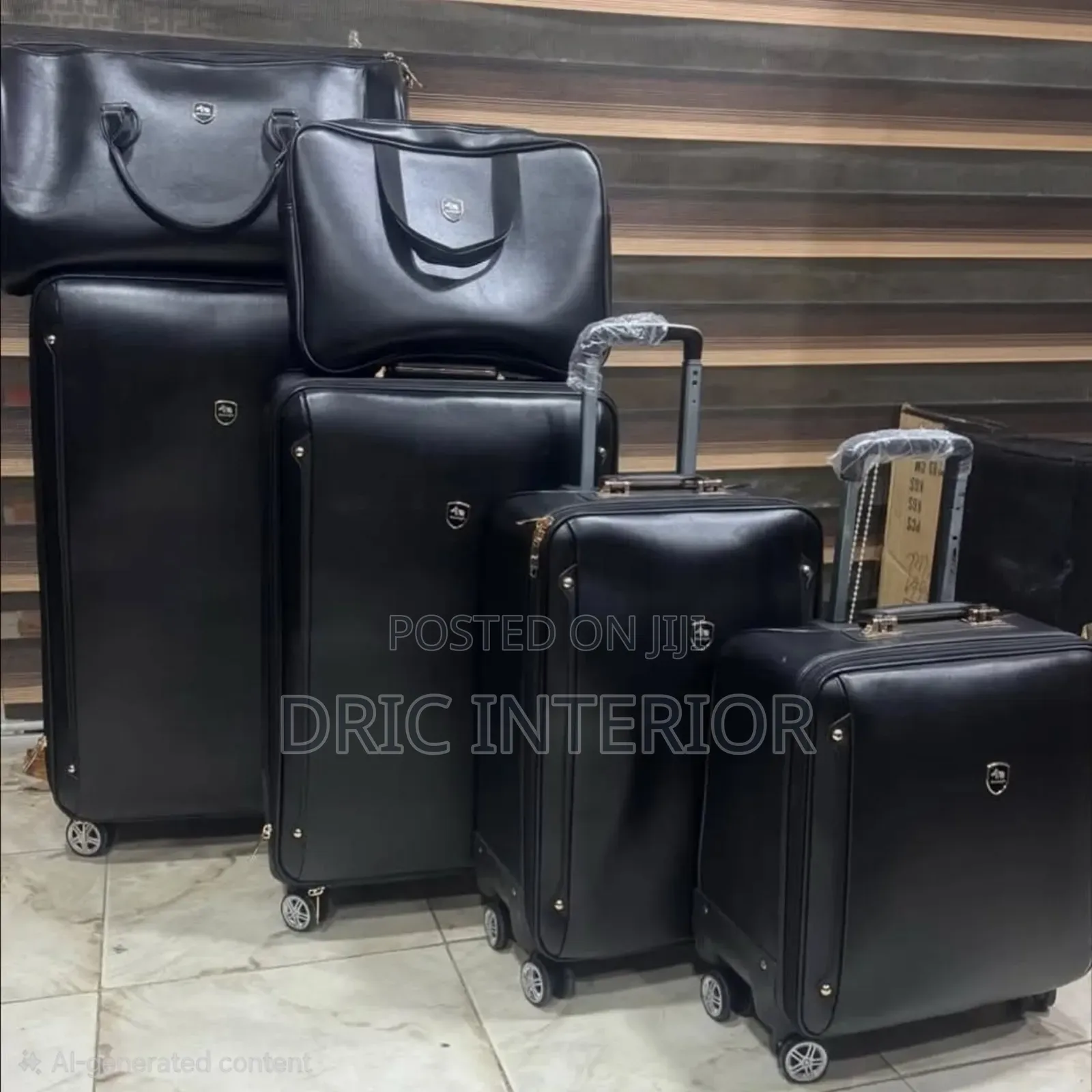6pcs Set Luxury Leather Luggage Traveling Bag