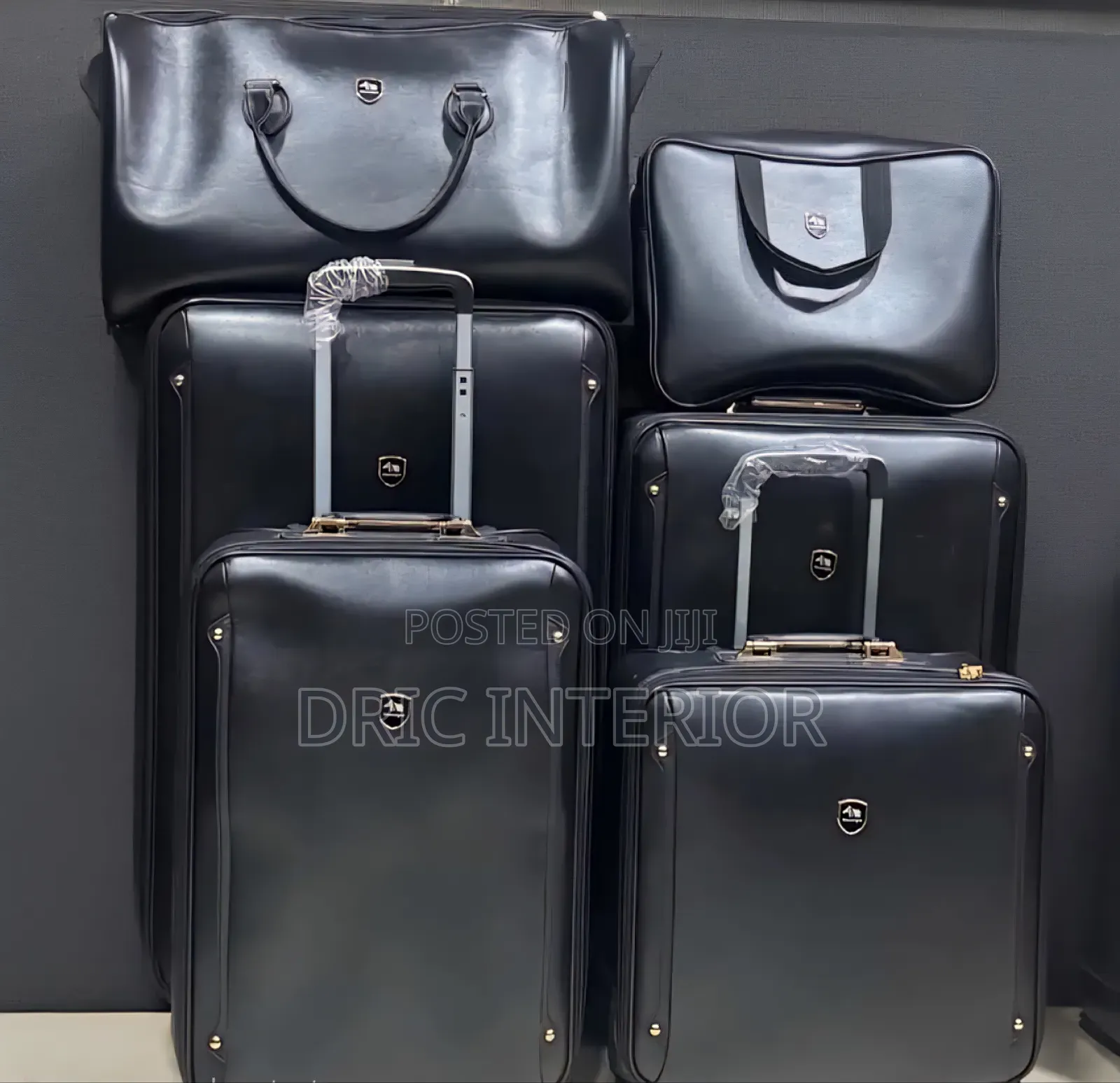 6pcs Set Luxury Leather Luggage Traveling Bag