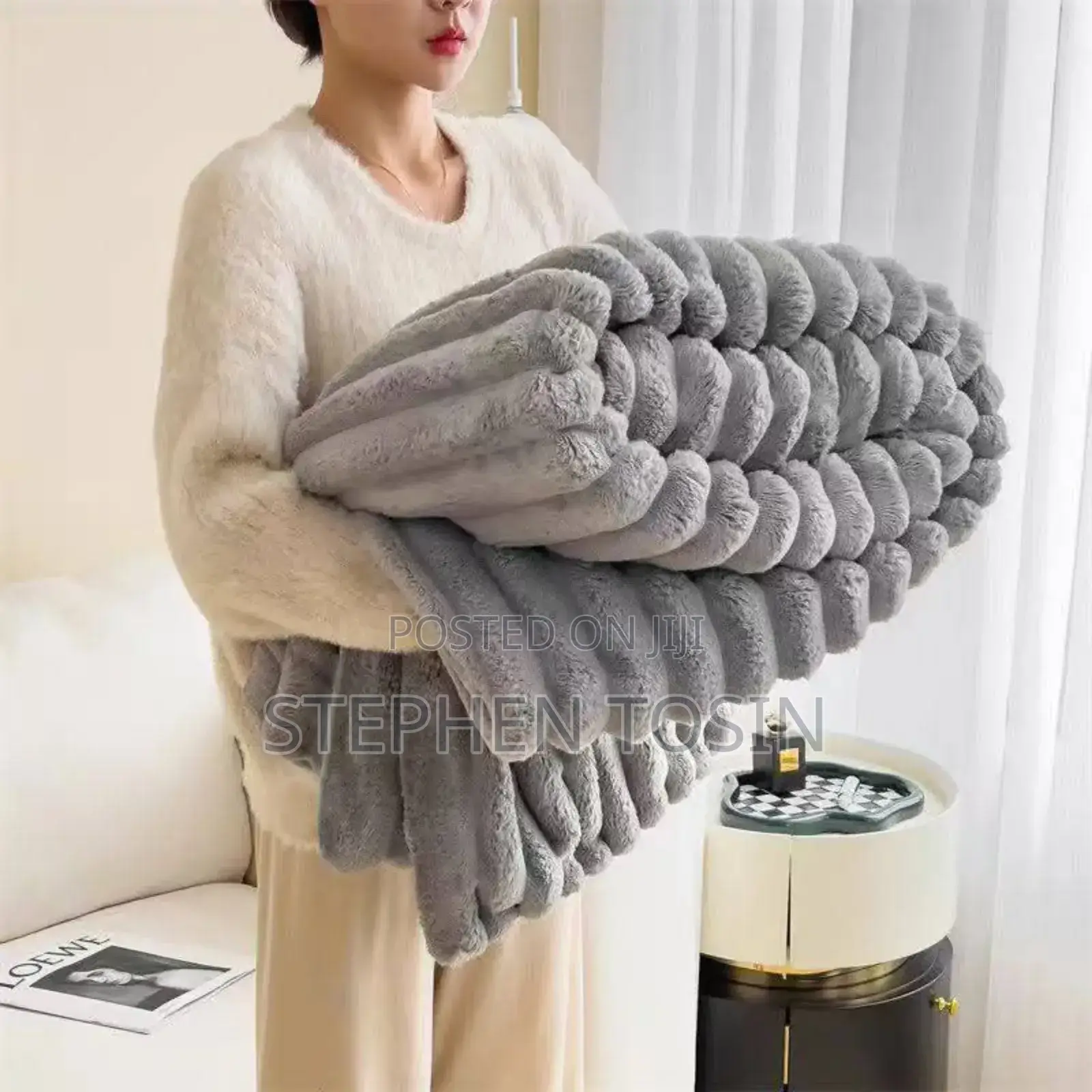 Fluffy Flannel Throw Blanket