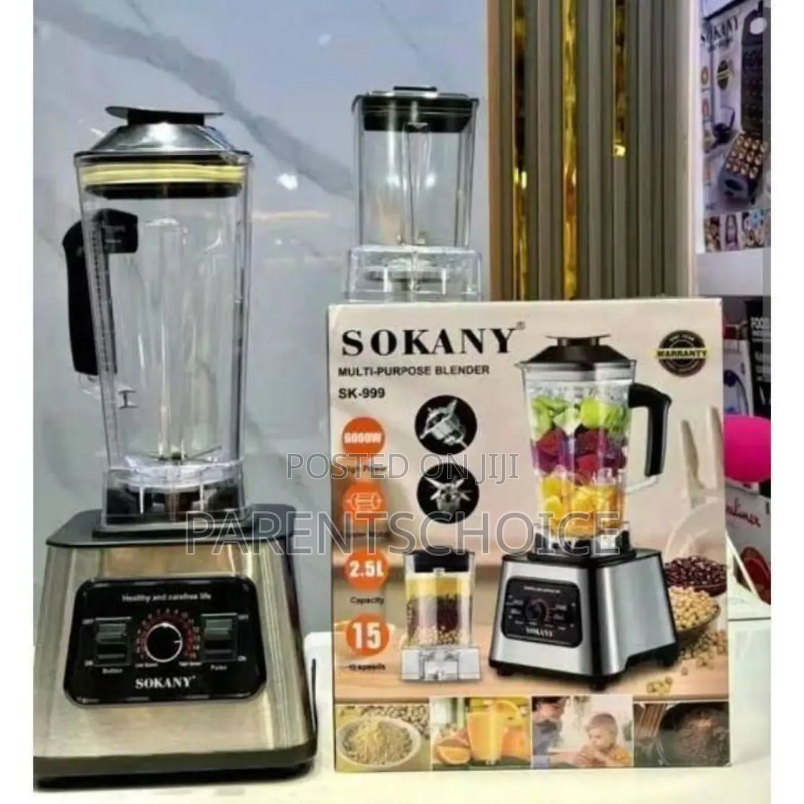 2 in 1 Heavy Duty Blender 2.5l 6000w
