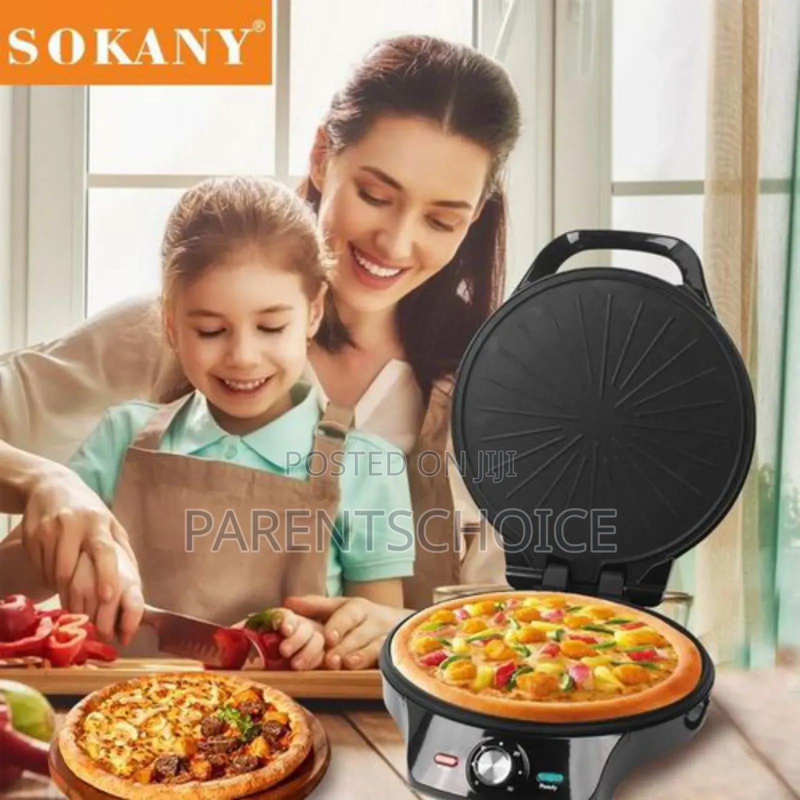 Sokany Electric Non-Stick Pizza Maker- 2000w