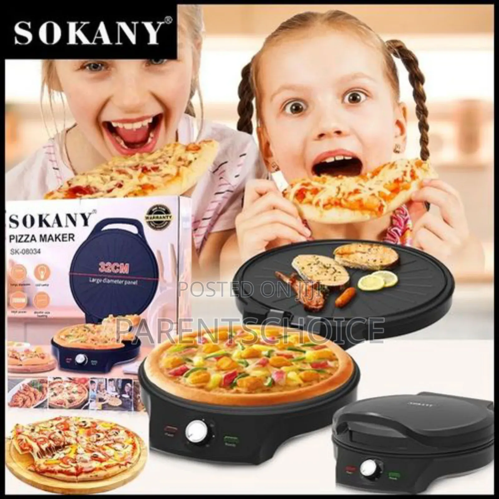 Sokany Electric Non-Stick Pizza Maker- 2000w