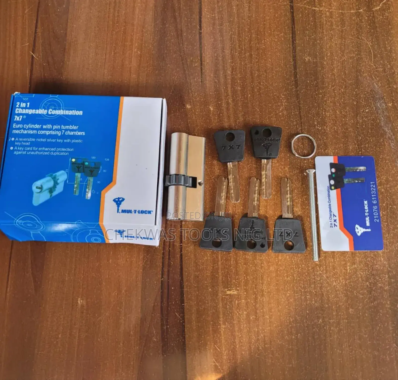 2 in 1 Changeable Combination 7x7 Israeli Euro Cylinder