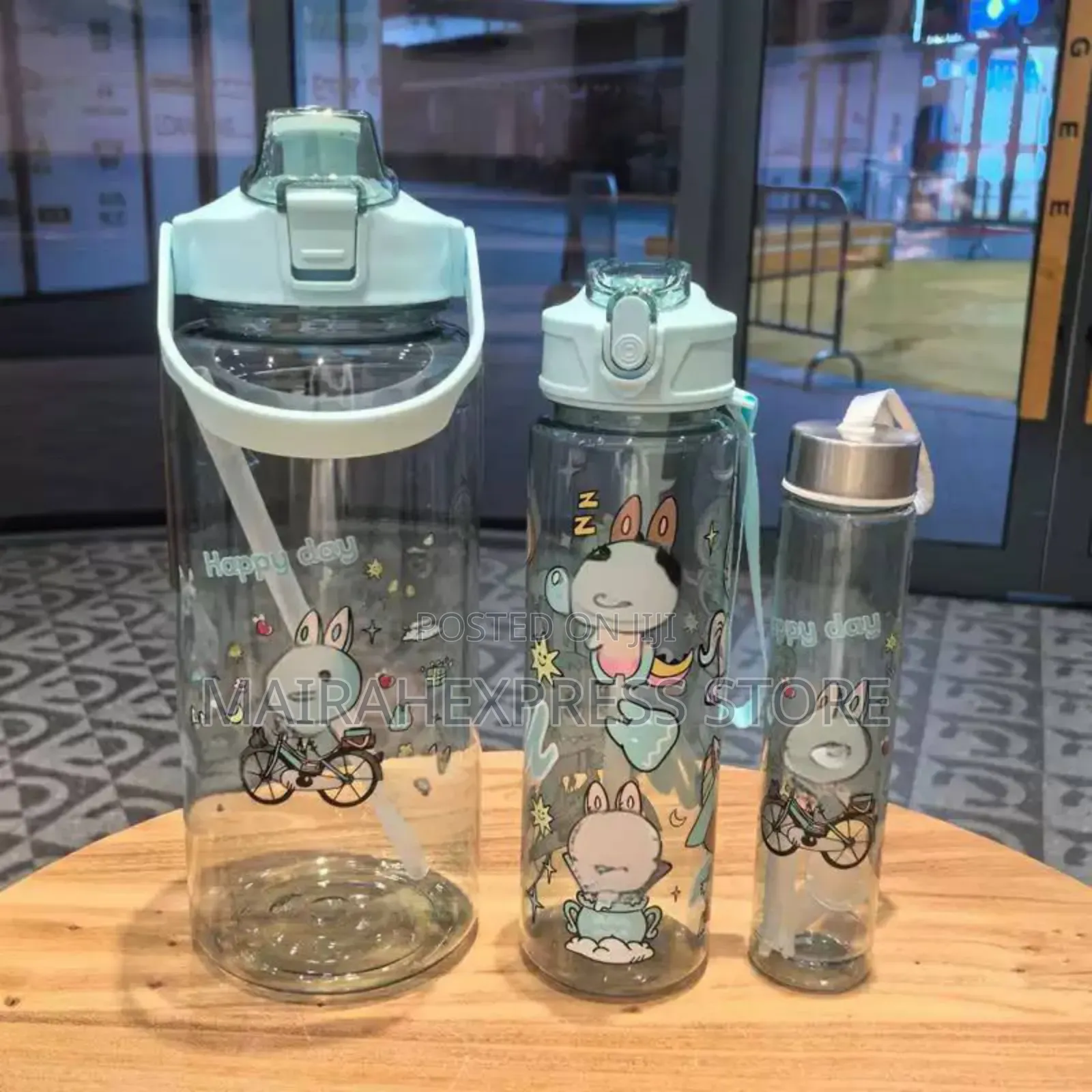 3pcs/Set High Quality Cute Cartoon Water Bottle HMK