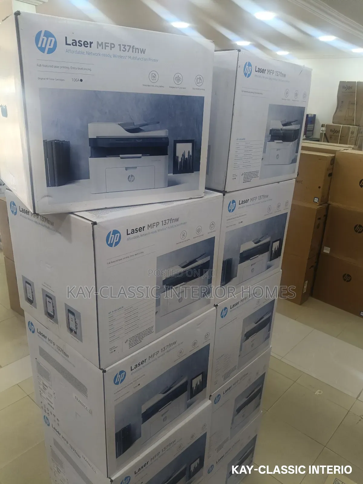 Hp Laser Printer 137fnw Black And White Printer
