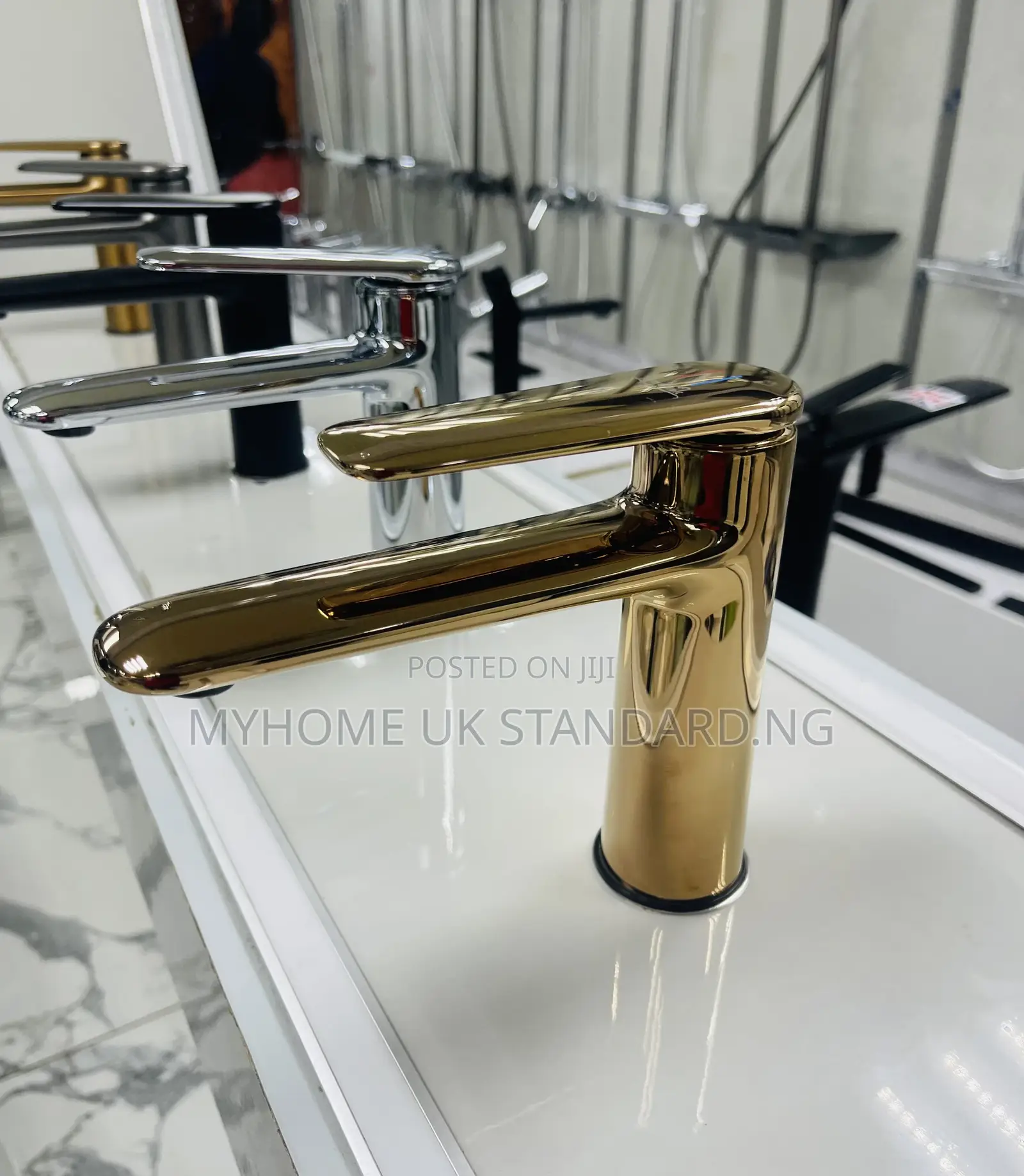 High Quality Golden Basin Mixer Tap (Hot & Cold)