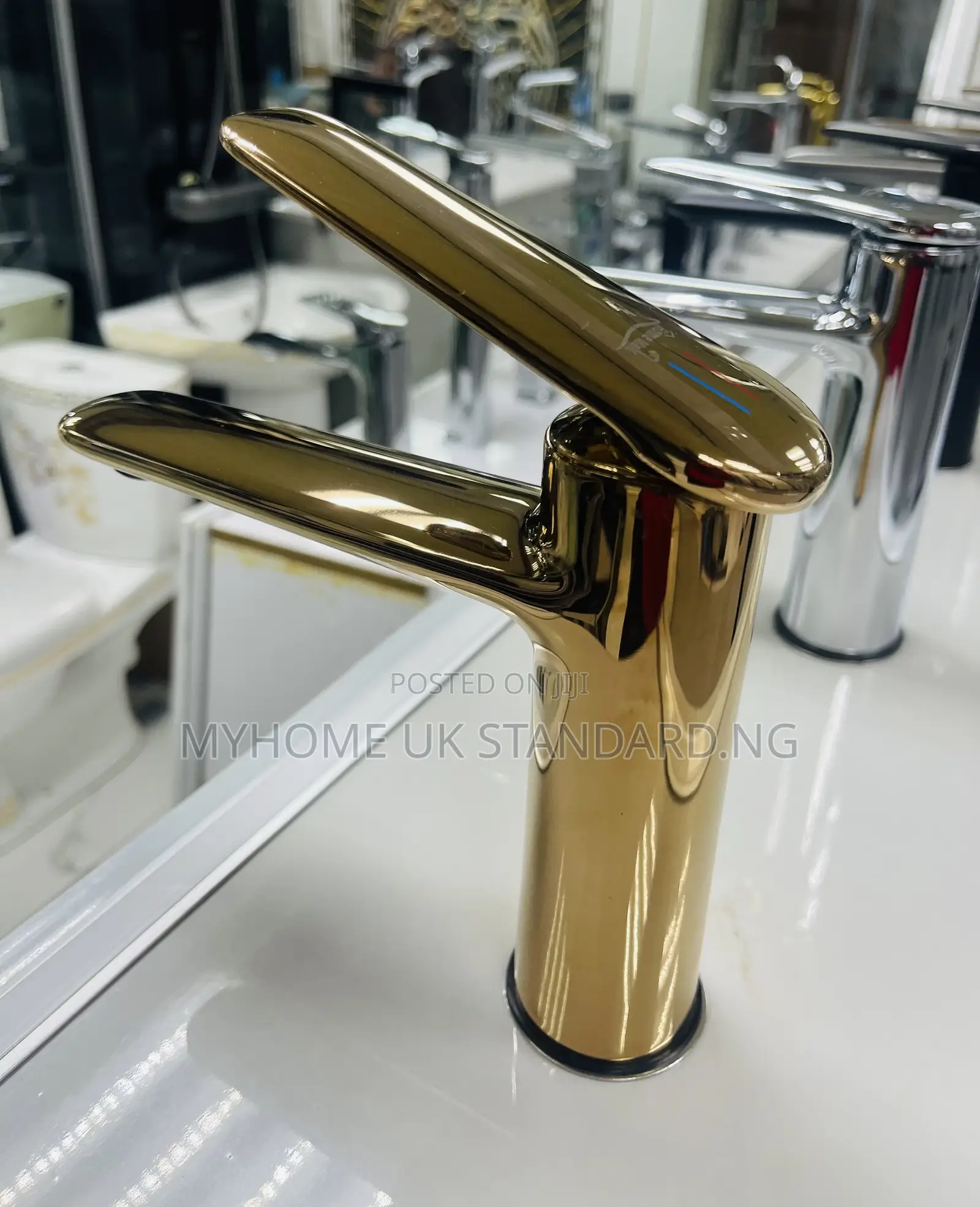 High Quality Golden Basin Mixer Tap (Hot & Cold)