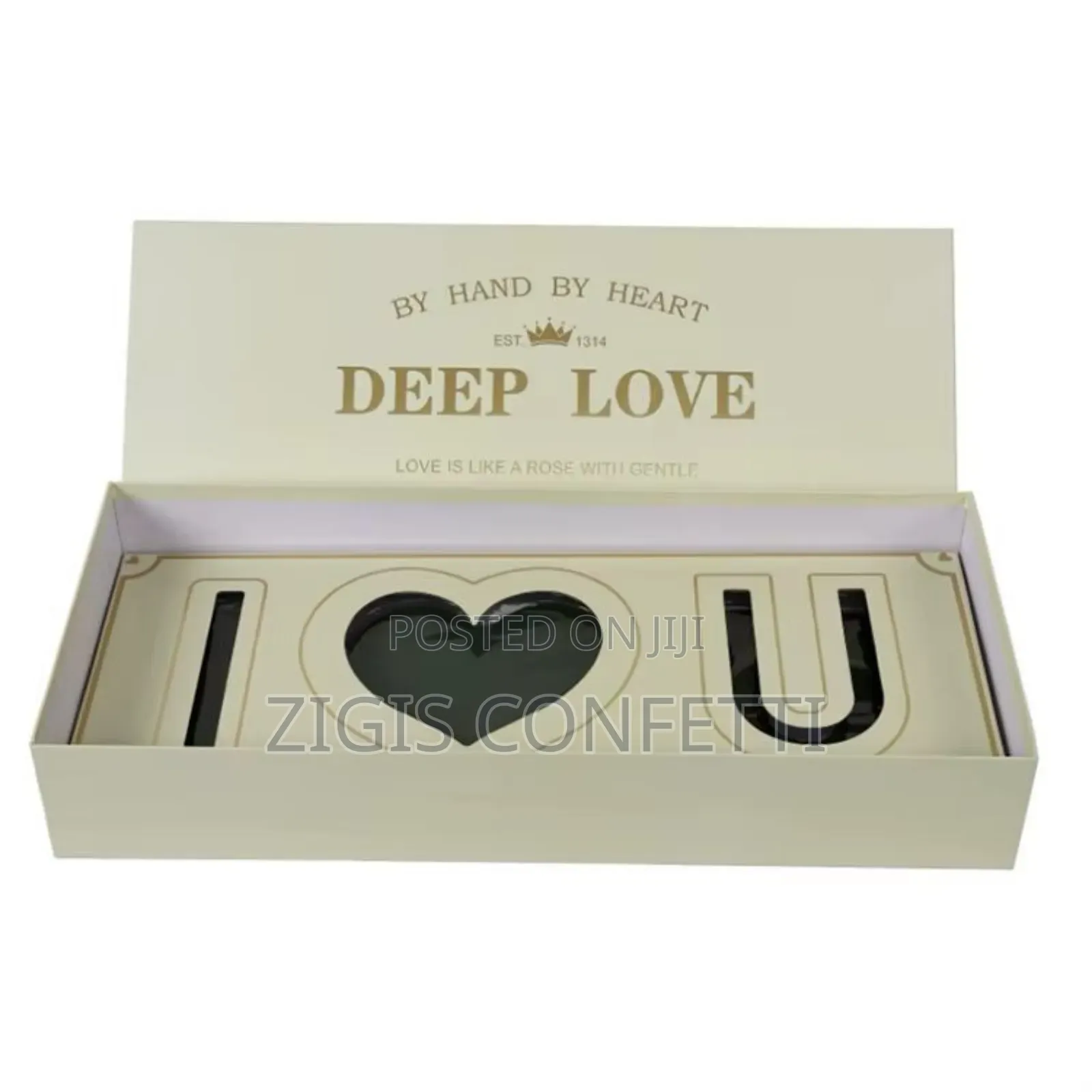Pink “I Love You” Floral Gift Box 24x10x4in