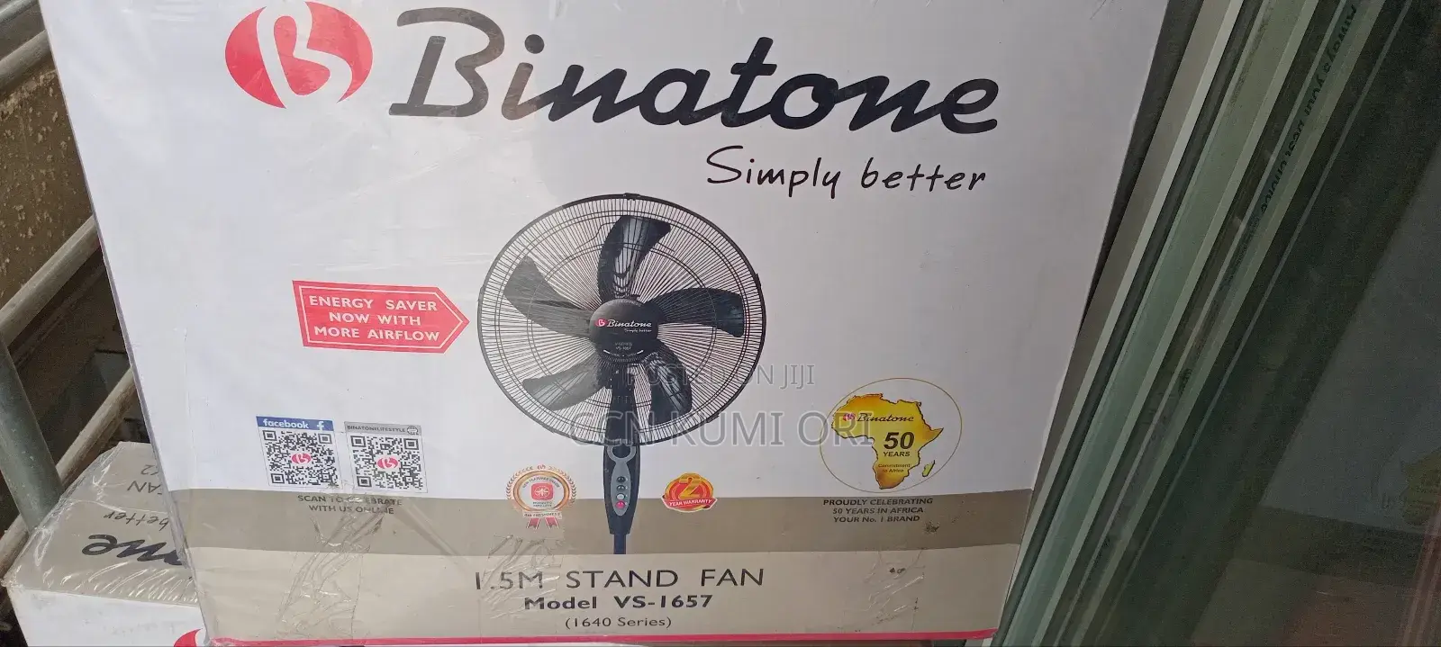 Binatone 16-Inch Standing Fan. 2 Years Warranty