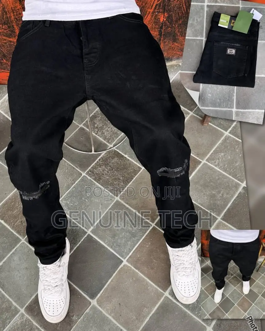 Quality Black Straight Jeans