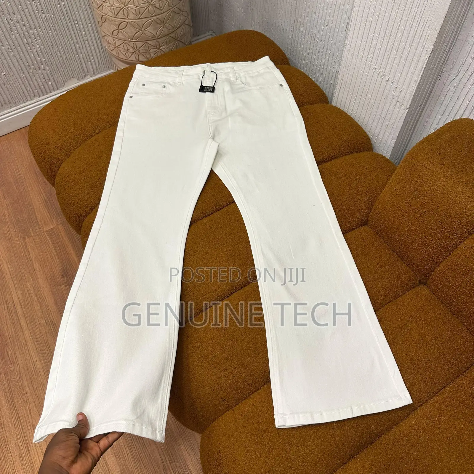 *Plain White Flare Denim Jean In Store* *Size: 30-36*