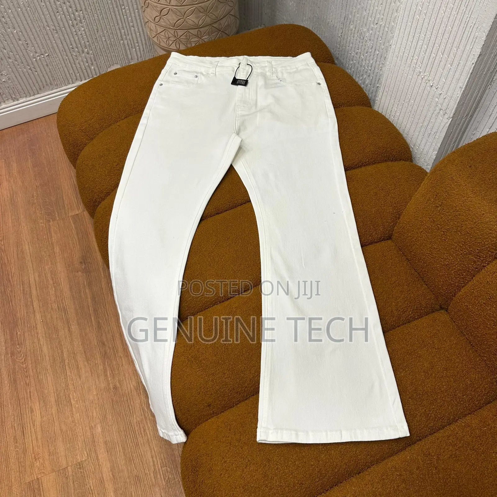 *Plain White Flare Denim Jean In Store* *Size: 30-36*
