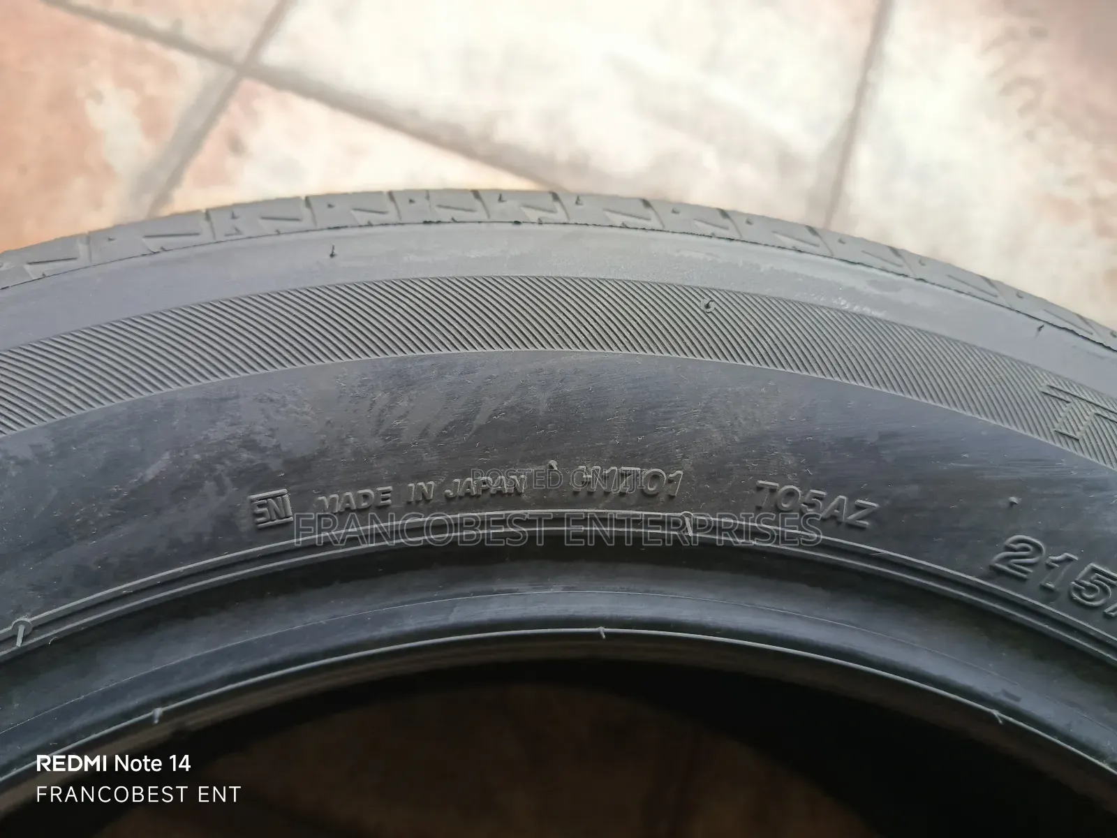 215/55r17 Bridgestone Tire