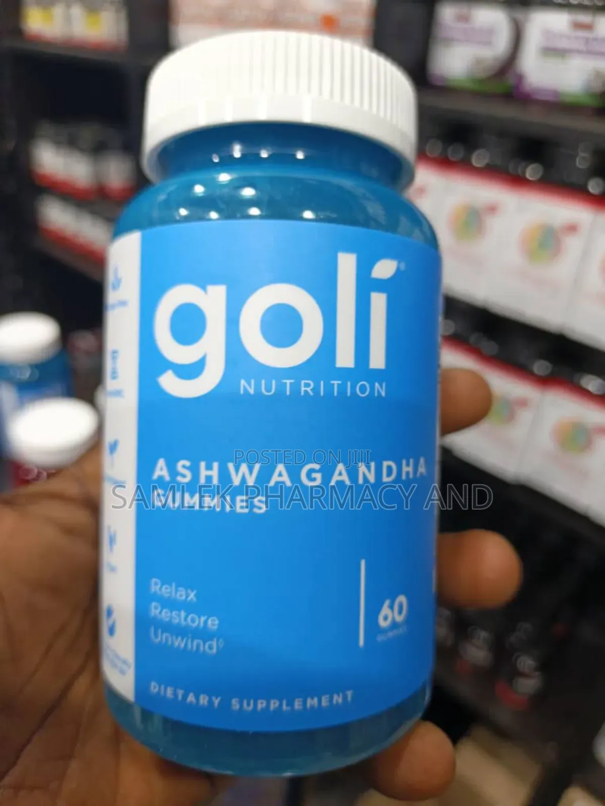 Goli Ashwagandha Vitamin D Gummy - 60 Count - Mixed Berry, KSM-66,