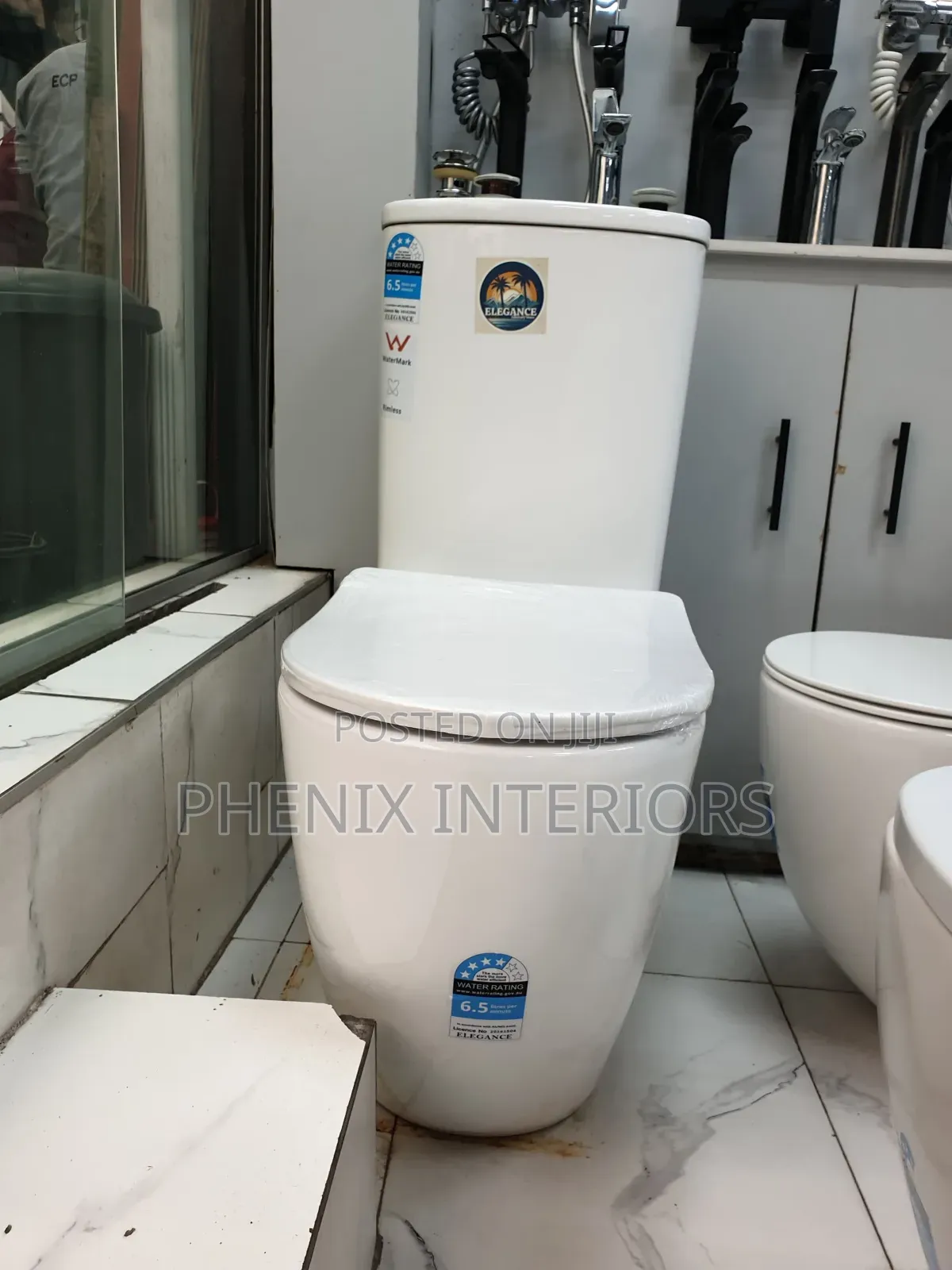 White Big Set Toilet Water Closet