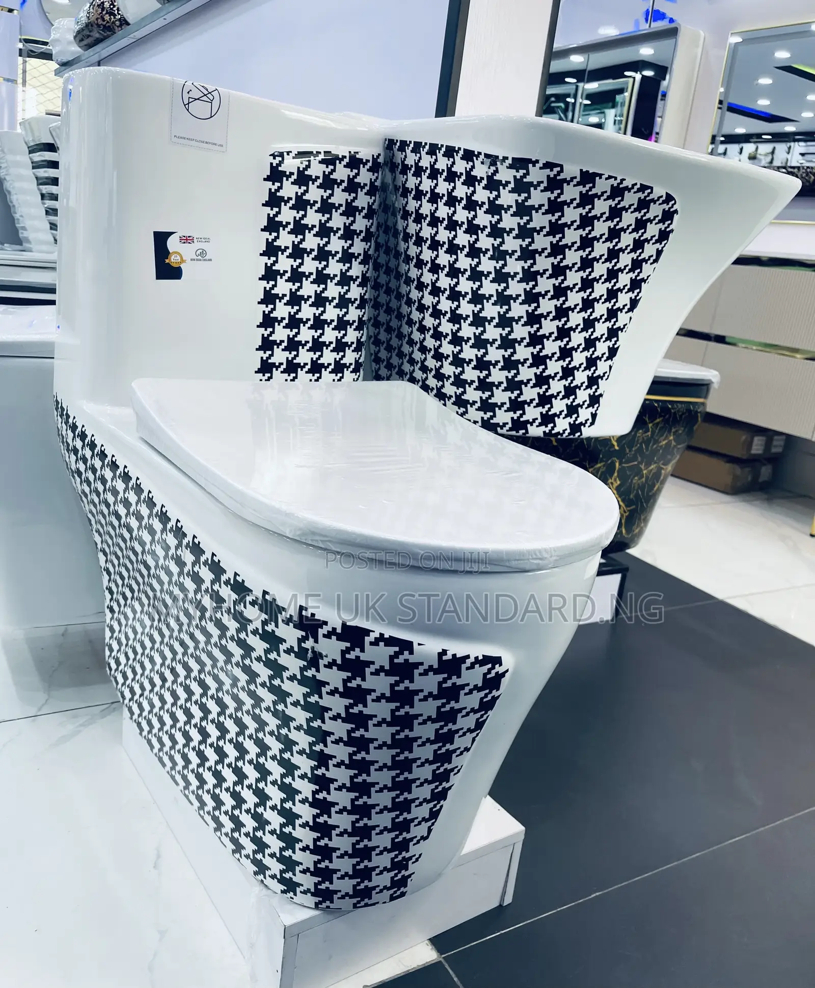 Executive White And Black Spot Water Closets With Suspended Basin