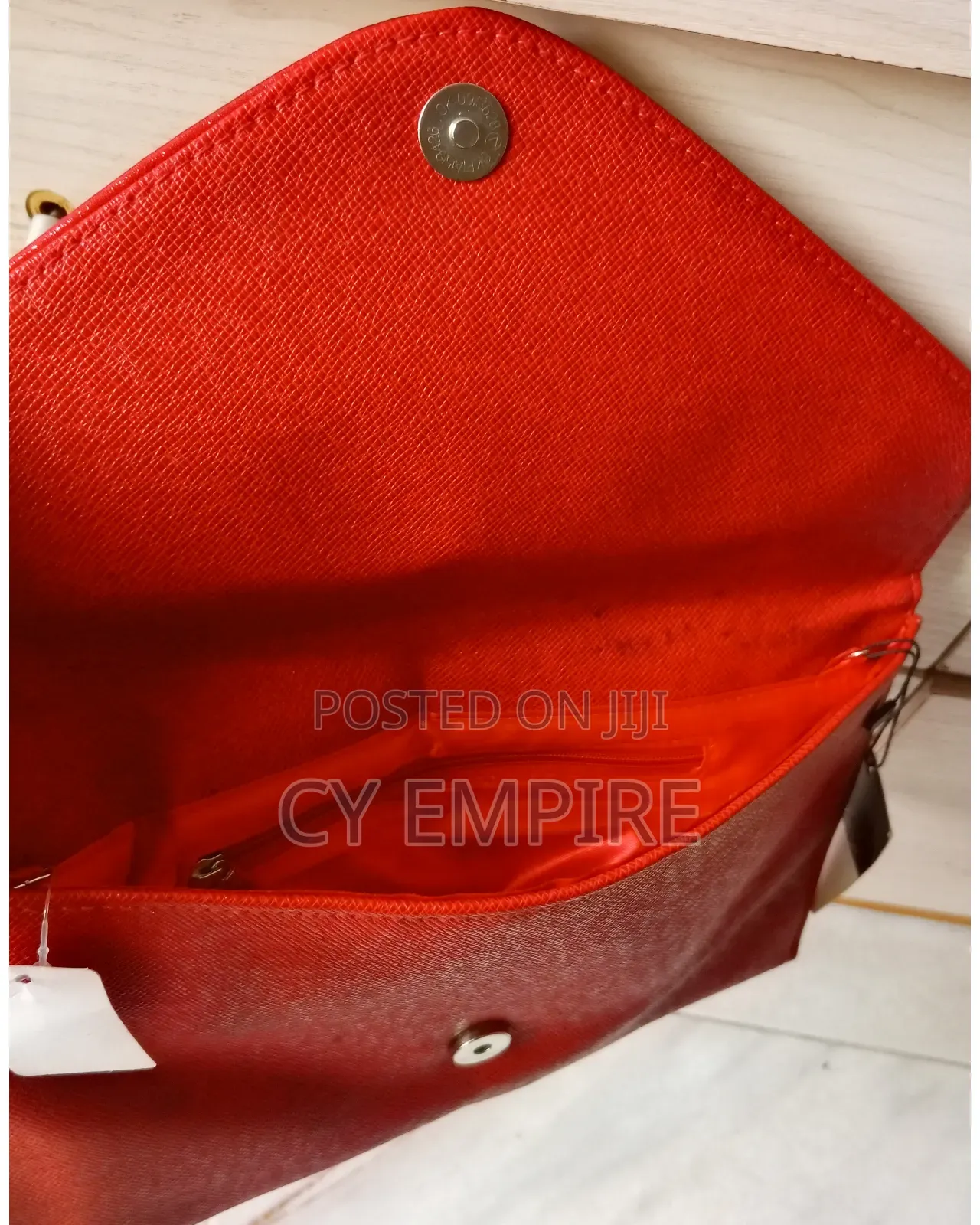 Embellished Clutch Bag Red
