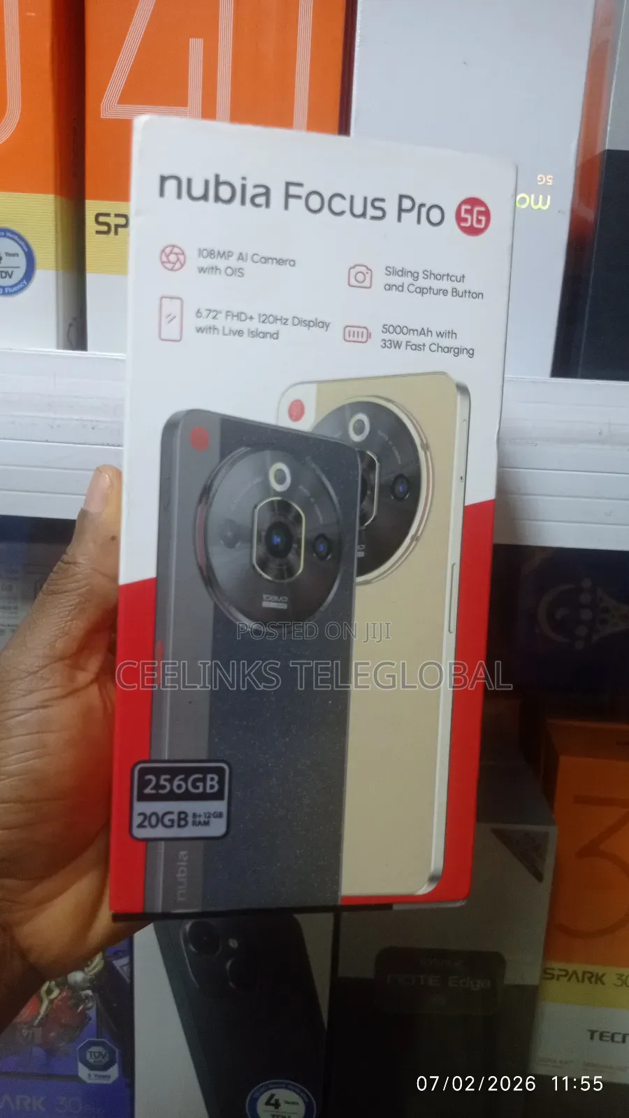 New ZTE nubia Focus Pro 256 GB Black