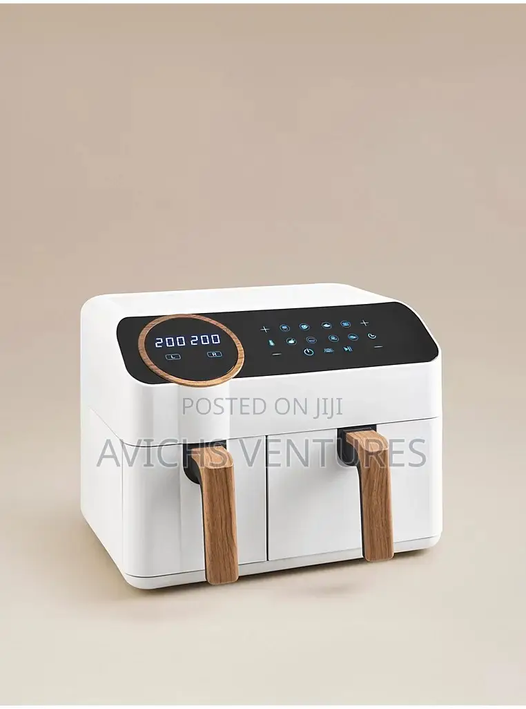 George Home Matt Scandi Dual Drawer Air Fryer - 9.5l - 2400w - White