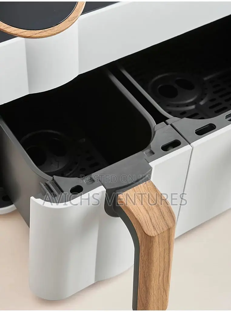 George Home Matt Scandi Dual Drawer Air Fryer - 9.5l - 2400w - White