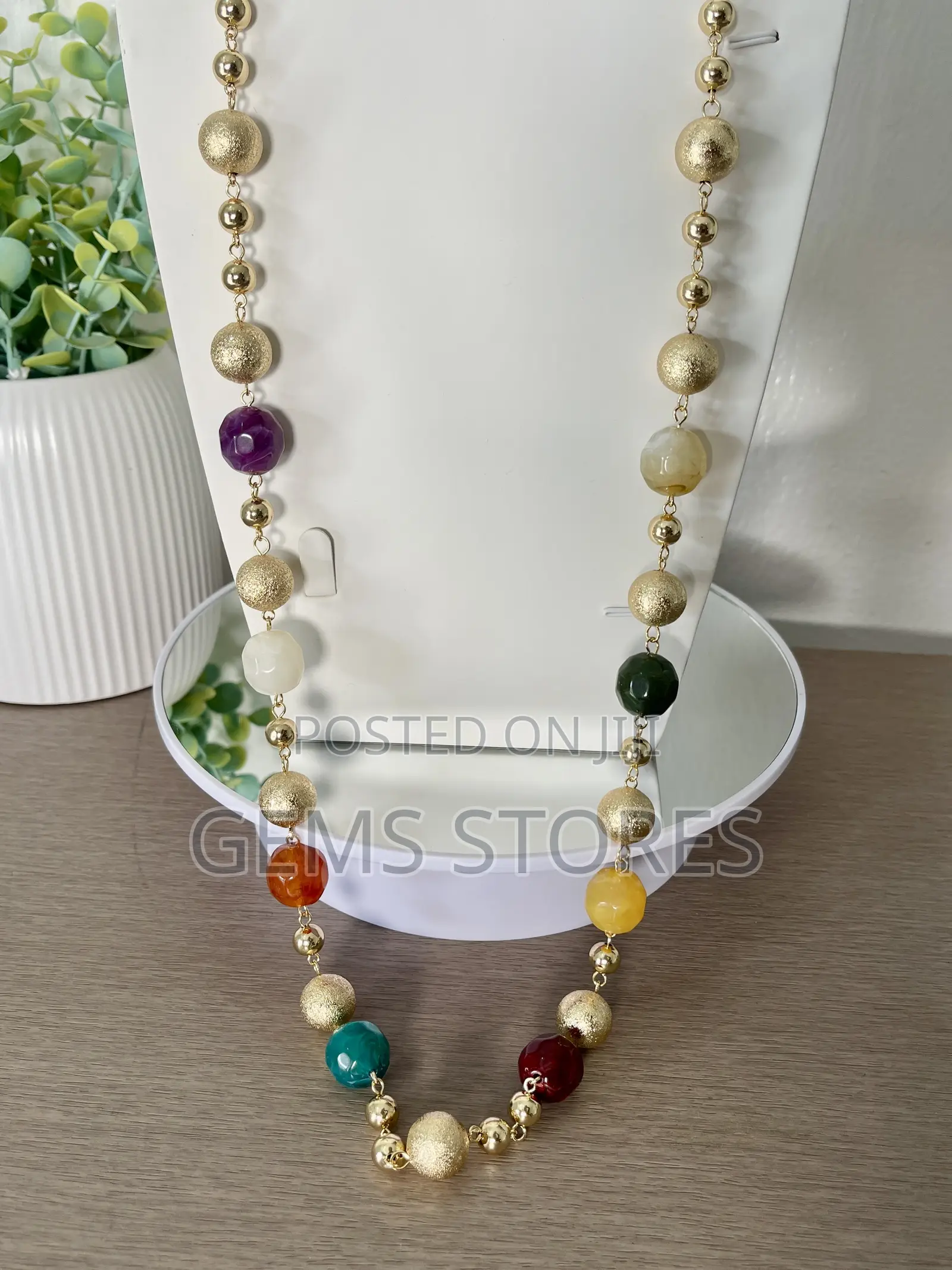 Classy Colorful Crystal Jewelry Set – Necklace + Earrings