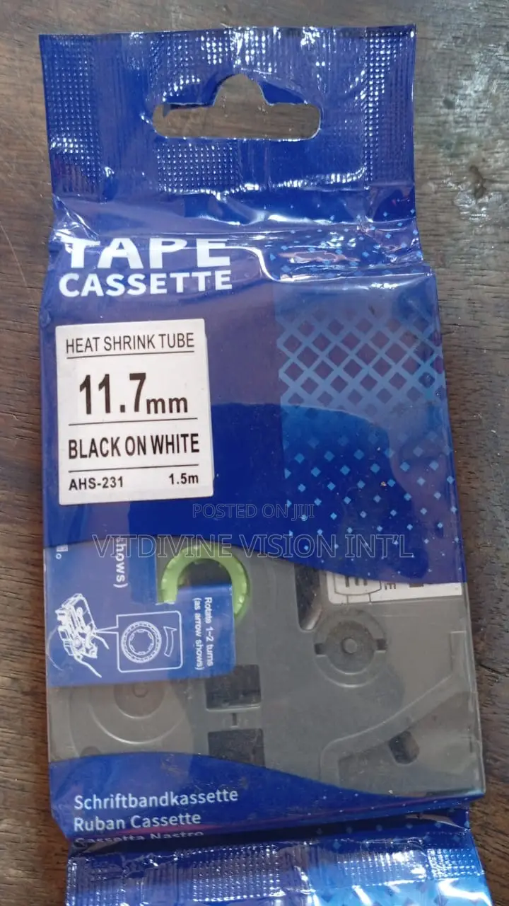 Shrink Tube 11.7mm. Black on White