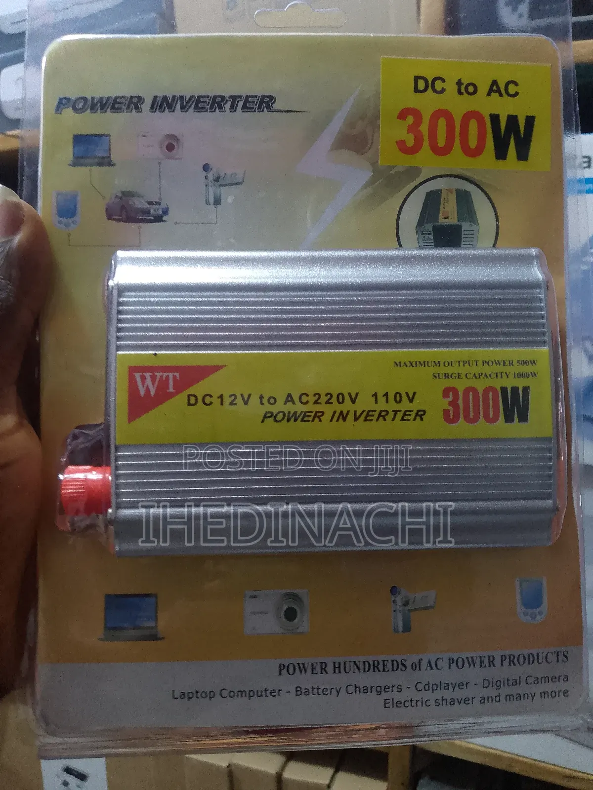 Wt Power Inverter -300w 12v Dc to 220v Ac Car