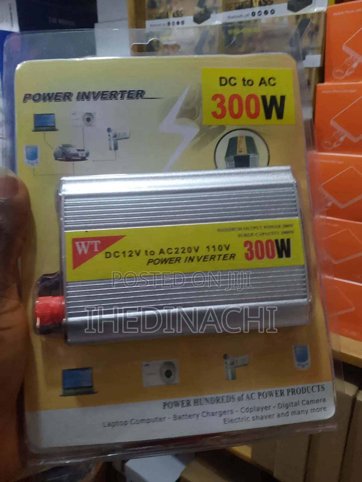 Wt Power Inverter -300w 12v Dc to 220v Ac Car