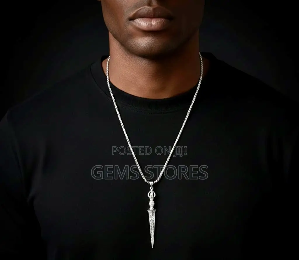 Vintage Silver Phurba Dagger Pendant – Men’S Gothic Necklace