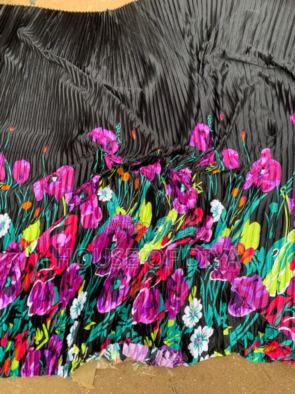 Pleated Flower Sunray Material
